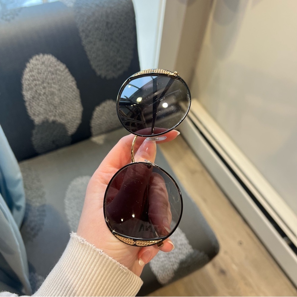 BVLGARI Black Round Sunglasses - Picture 4 of 9